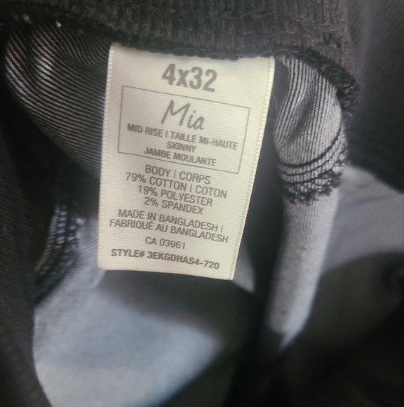 Denver Hayes 4×32  mid-rise skinny stretch band jeans - Picture 4 of 4